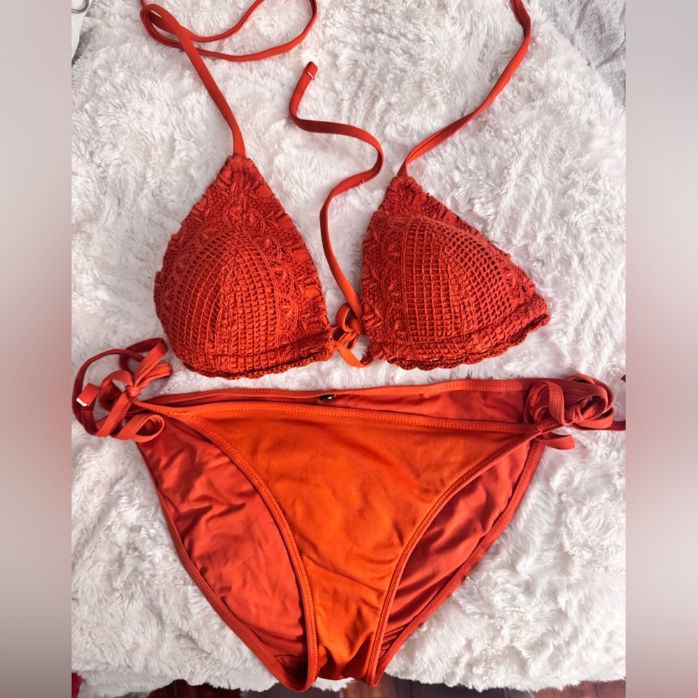 Tilly's Vibrant Orange Bikini Set
